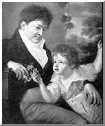 Karl Ferdinand Kellner mit seinem Sohn Georg Leonhard (um 1810).